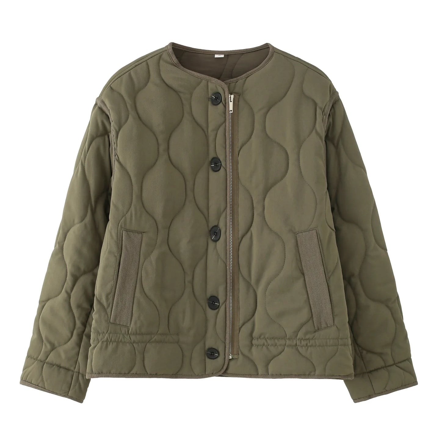 Women’s Quilted Bomber Jacket – Warm Padded Autumn/Winter Coat