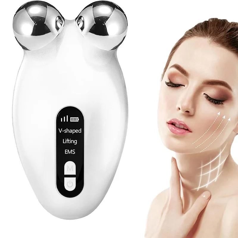 EMS Facial Lifting Massager – Microcurrent Face Roller for Skin Tightening, Anti-Aging & Wrinkle Reduction | Rejuvenating Beauty Device