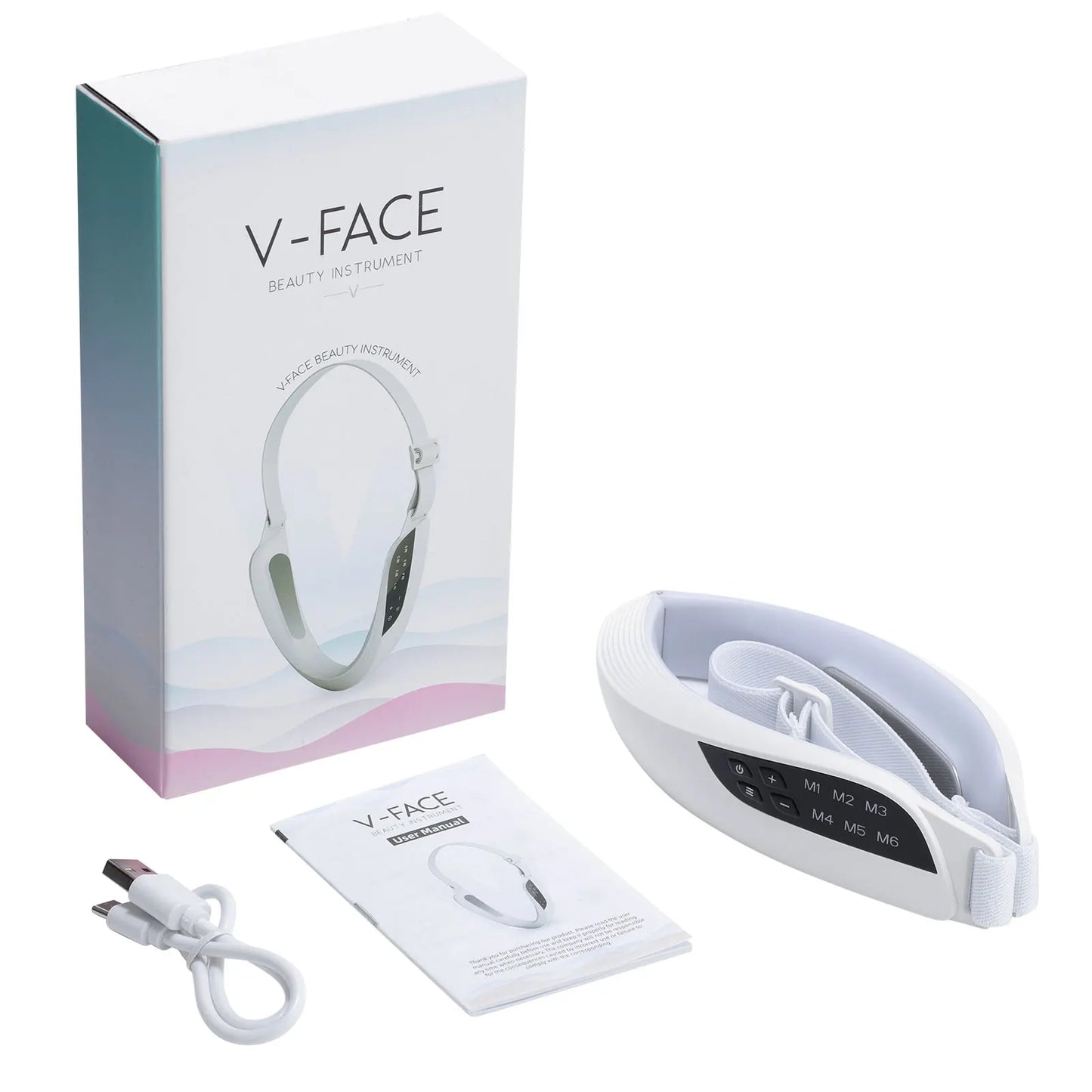 Electric V Face Lifting Device – EMS Microcurrent Facial Massager | 6 Modes Beauty Tool for Skin Firming & Double Chin Reduction