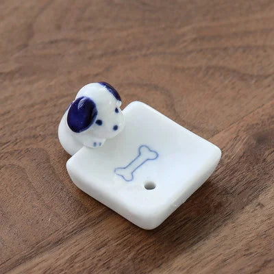 Cute Ceramic Dog Incense Holder – Home Decor