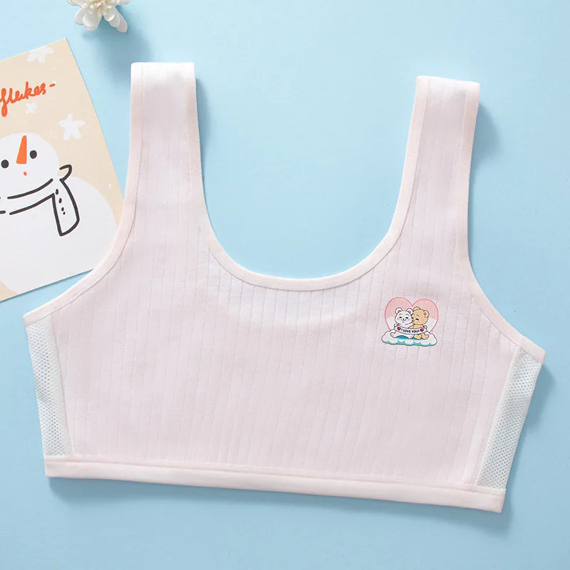 Girls’ Cotton Training Bra (8–14 Years) – Soft & Breathable Crop Top