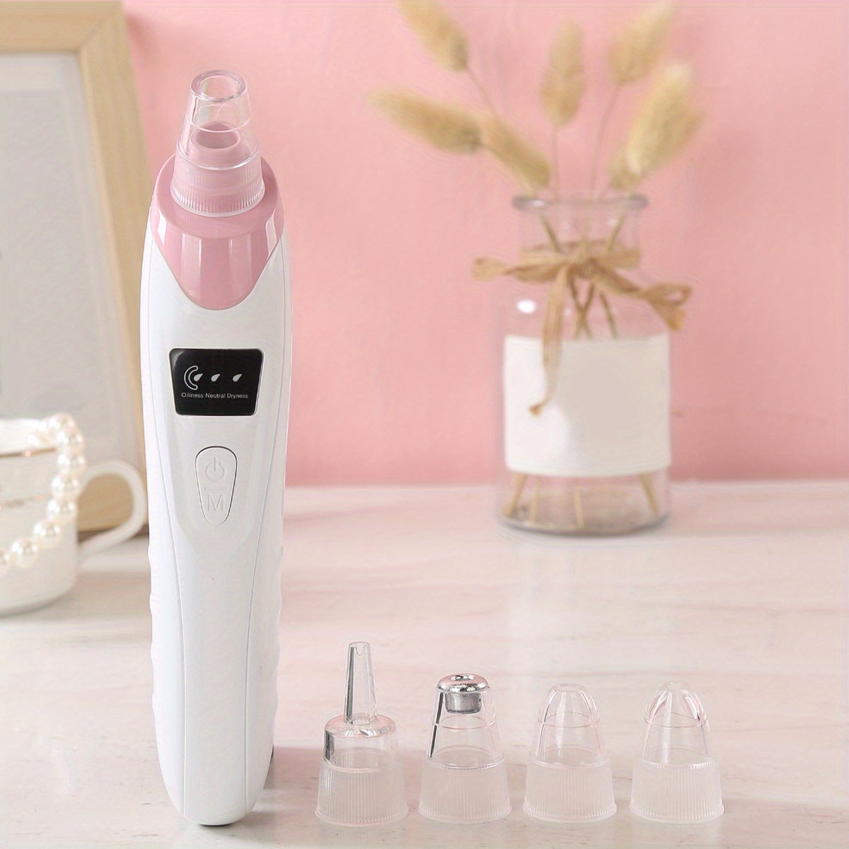 Rechargeable Blackhead Remover – Electric Pore Vacuum Cleaner with 5 Probes