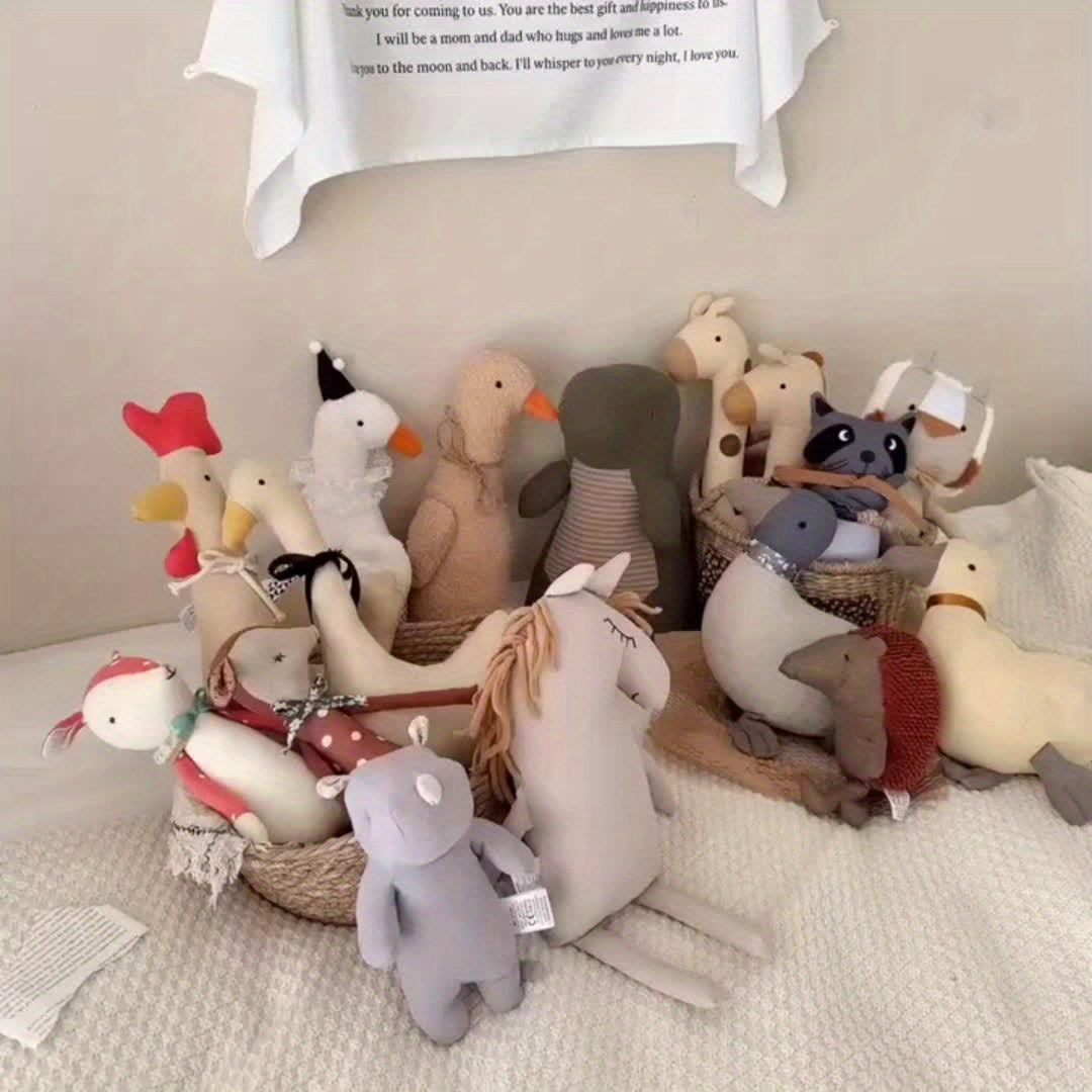 Cute Animal Plush Toy – Soft Giraffe & Chicken Doll for Kids Gift