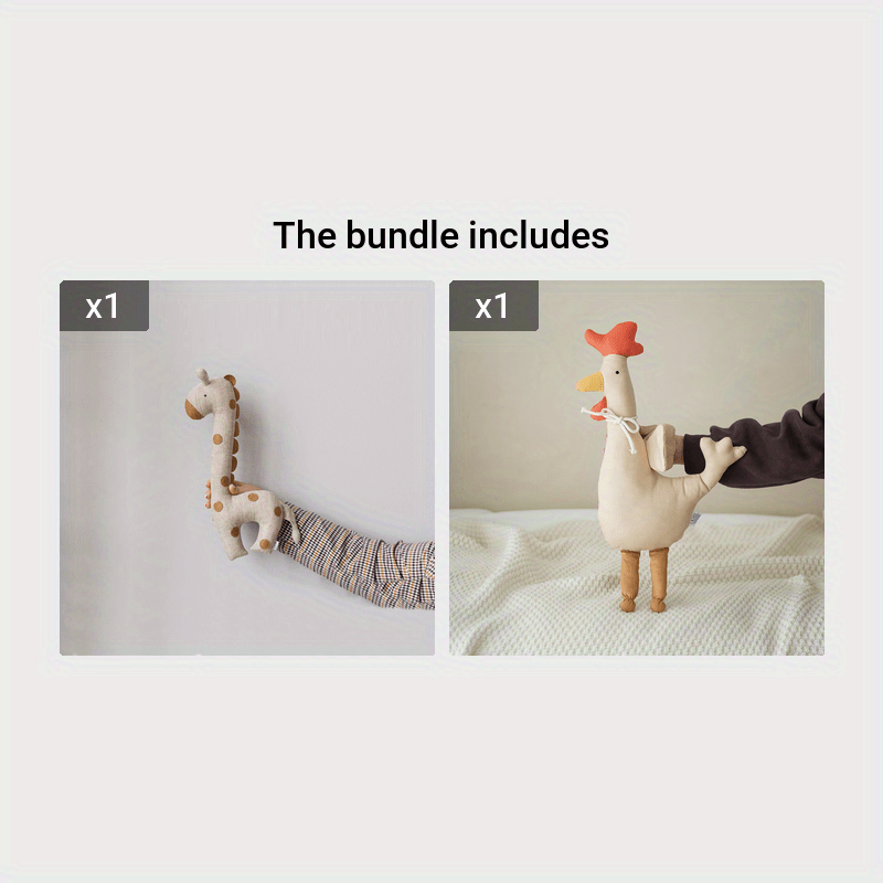 Cute Animal Plush Toy – Soft Giraffe & Chicken Doll for Kids Gift