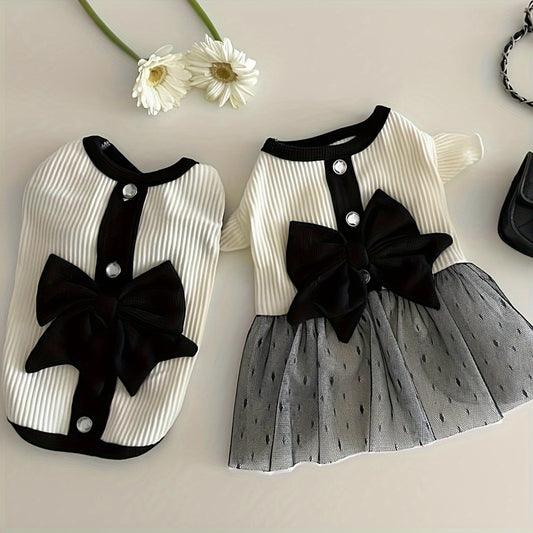 New Spring and Summer Fashion Large Bow Couple Outfits for Pets Cats and Dogs