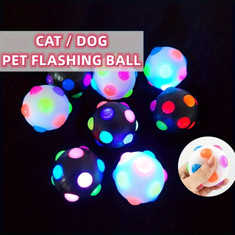 Flashing Teeth Grinding Dog Training Toy Ball - PETS BALL DOG TRAINING TOY