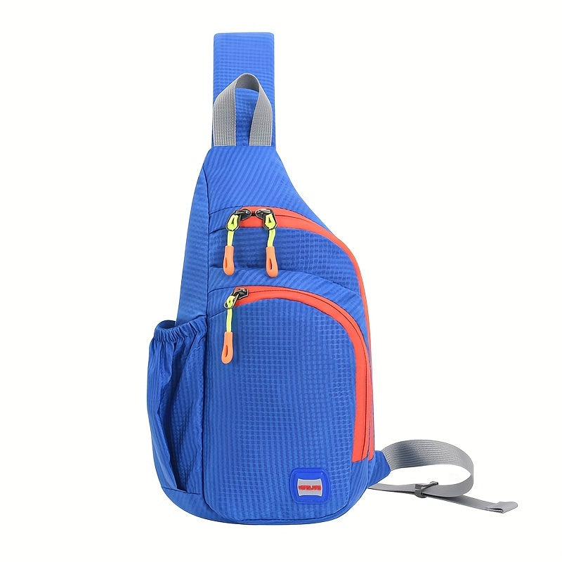 Trendy Waterproof Sling Bag – Unisex Nylon Fanny Pack with Side Pocket for Everyday & Travel Style