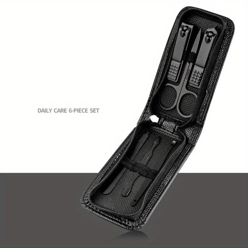 6pcs Nail Care Set Household Nail Clipper Set Portable Ear Pick Spoon Nail Clipper Set