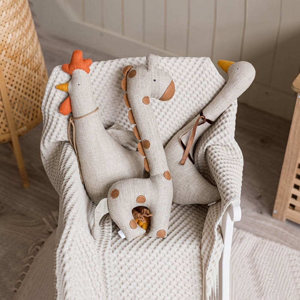 Cute Animal Plush Toy – Soft Giraffe & Chicken Doll for Kids Gift