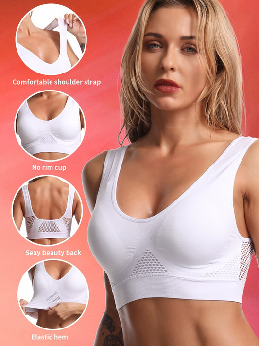 Women’s Seamless Comfort Bra – Wireless Push Up Vest with Removable Pads