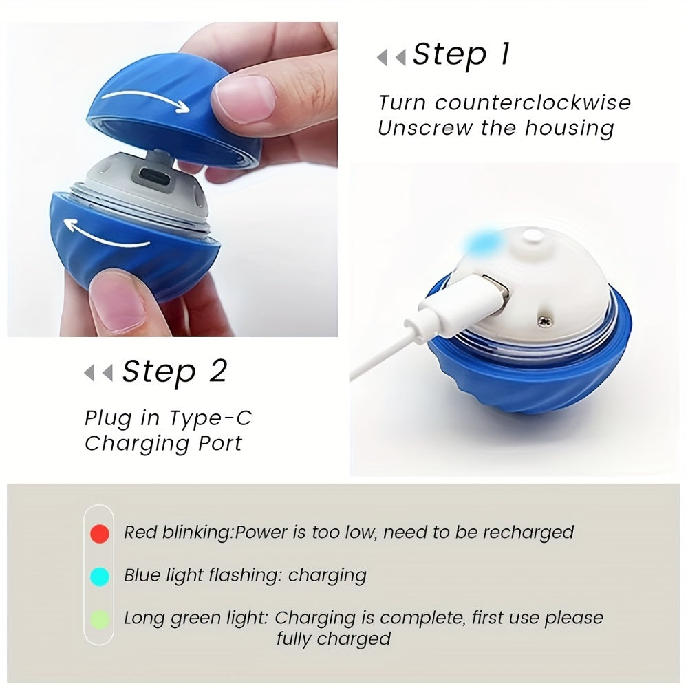 Interactive Smart Toy Ball – Automatic Rechargeable Pet Toy for Dogs & Cats