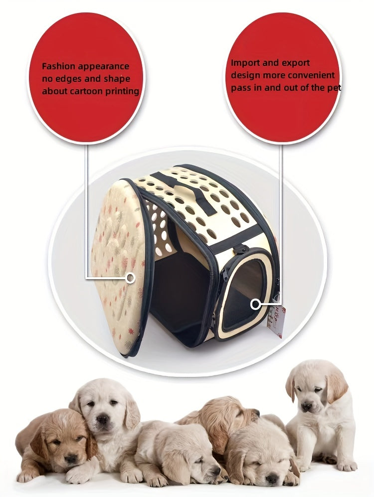 Pet Travel Companion Bag - Spacious, Breathable, Comfortable Shoulder Carrier for Small Dogs, Cats, and Pets - Portable, Fresh Air, and Relaxing Travel Experience