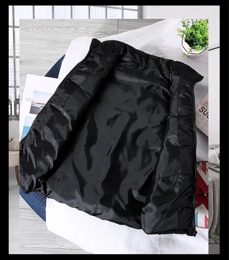 Men’s Slim Fit Puffer Vest – Lightweight Sleeveless Jacket with Stand Collar | Warm Casual Waistcoat for Spring & Autumn