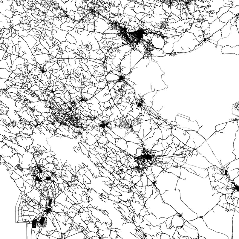 Tehran Area Iran Map Prints City Street Poster Iran Persia Persian Map Canvas Painting Living Room Decor