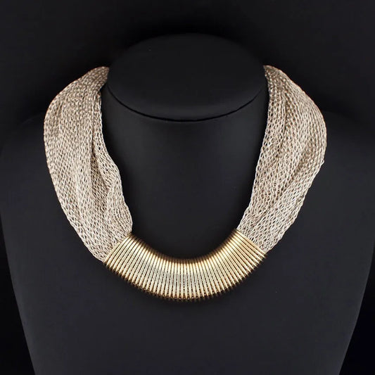 Chunky Rope Chain Choker Necklace – Elegant Statement Jewelry