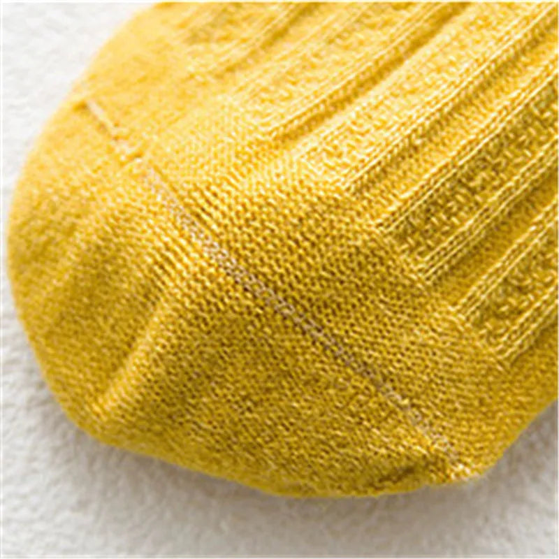 Kids’ Knee-High Socks with Lace – Princess Style Ruffle Cotton Socks for Girls