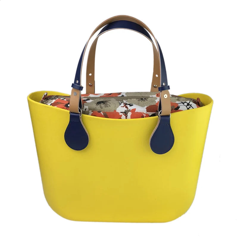 Luxury Waterproof EVA Tote Bag – Stylish Large Handbag with Detachable Handles