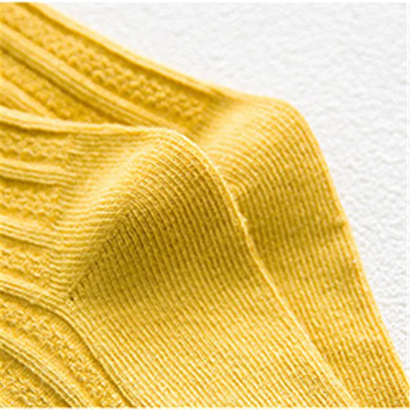 Kids’ Knee-High Socks with Lace – Princess Style Ruffle Cotton Socks for Girls