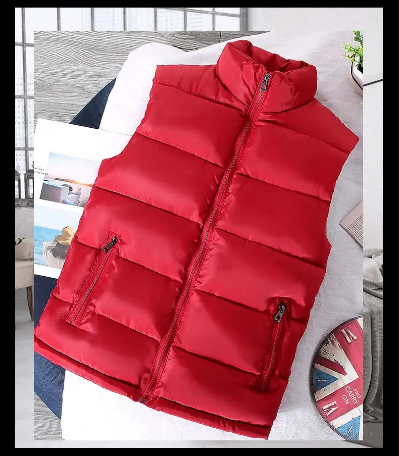 Men’s Slim Fit Puffer Vest – Lightweight Sleeveless Jacket with Stand Collar | Warm Casual Waistcoat for Spring & Autumn