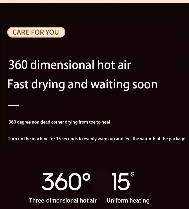 Electric Shoe Dryer – Fast & Safe Dehumidifier, Odor Remover & Warmer for All Shoes