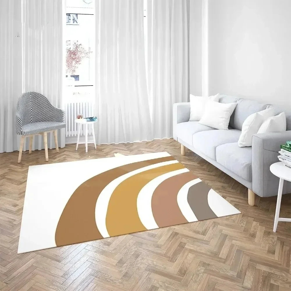 Rainbow Cartoon Kids Carpet – Soft, Non-Slip, Washable Rug