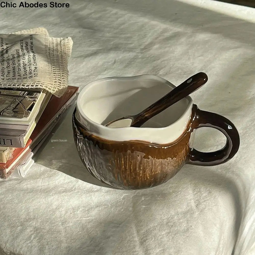Coconut-Style Ceramic Mug – Handmade & Unique Design