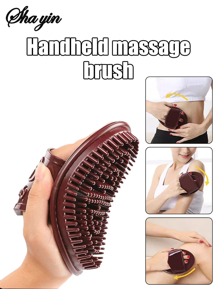 Silicone Meridian Massage Brush – Body Slimming & Relaxation Tool | Deep Tissue Scraping & Skin Care for Legs, Arms & Back