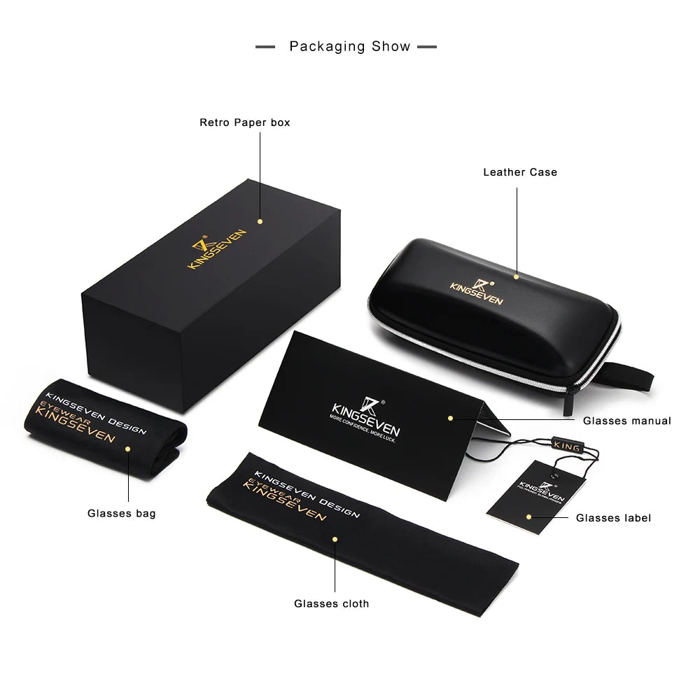 KINGSEVEN Polarized Sunglasses – Men’s Retro Stylenbrille Herren