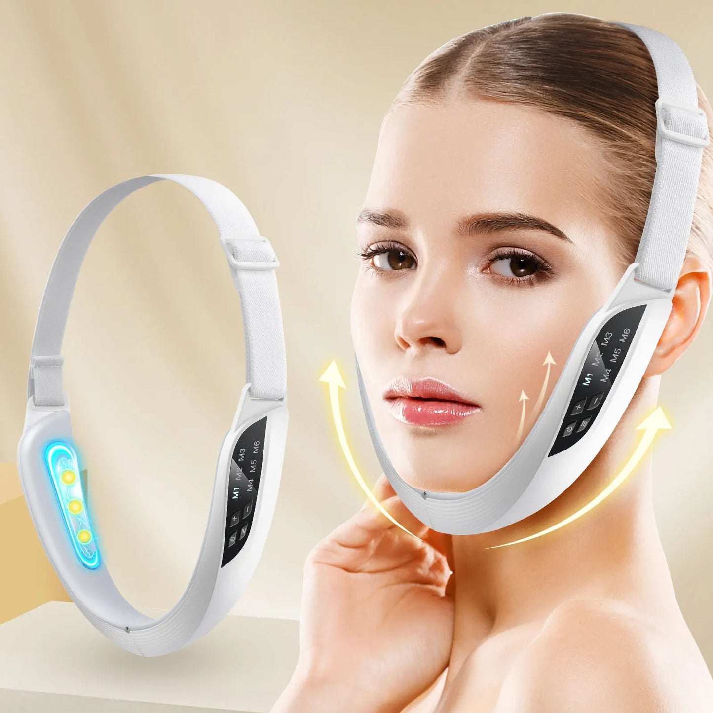 Electric V Face Lifting Device – EMS Microcurrent Facial Massager | 6 Modes Beauty Tool for Skin Firming & Double Chin Reduction
