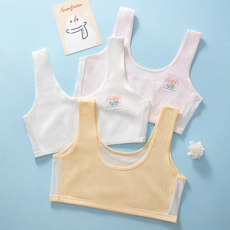 Girls’ Cotton Training Bra (8–14 Years) – Soft & Breathable Crop Top