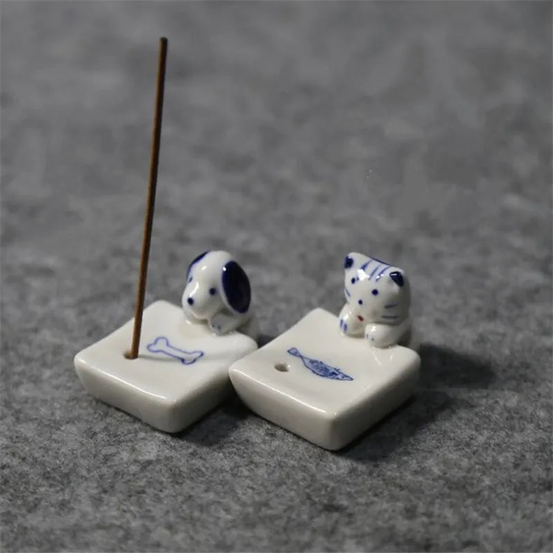 Cute Ceramic Dog Incense Holder – Home Decor