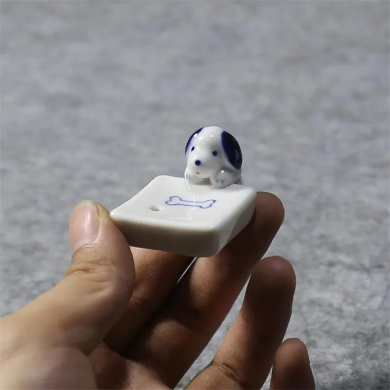 Cute Ceramic Dog Incense Holder – Home Decor