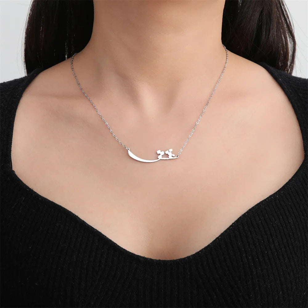 Persian “Eshgh” Love Necklace – Elegant Gold Stainless Steel Chain