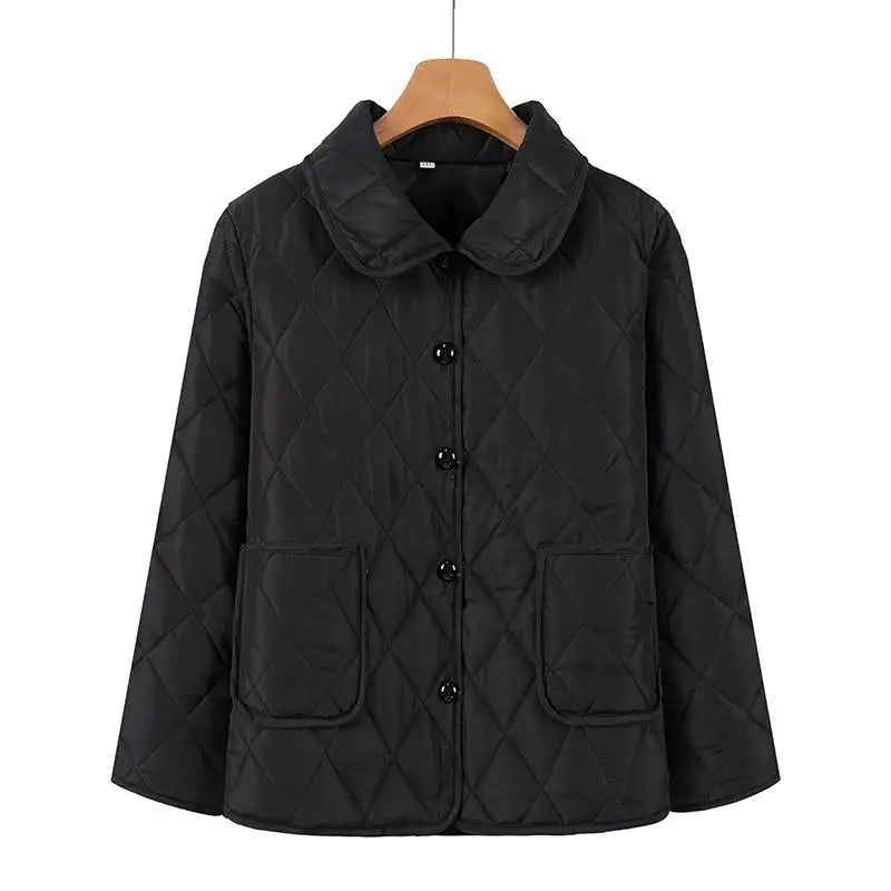 Women’s Autumn Winter Cotton-Padded Jacket – Long Sleeve Warm Outerwear Coat