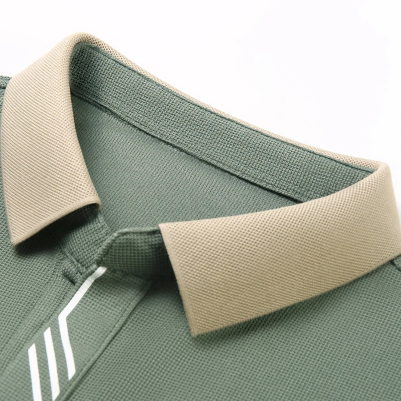 Men’s Classic Polo Shirt – Solid Color Short Sleeve Top | Soft Breathable Cotton Blend for Business & Casual Style