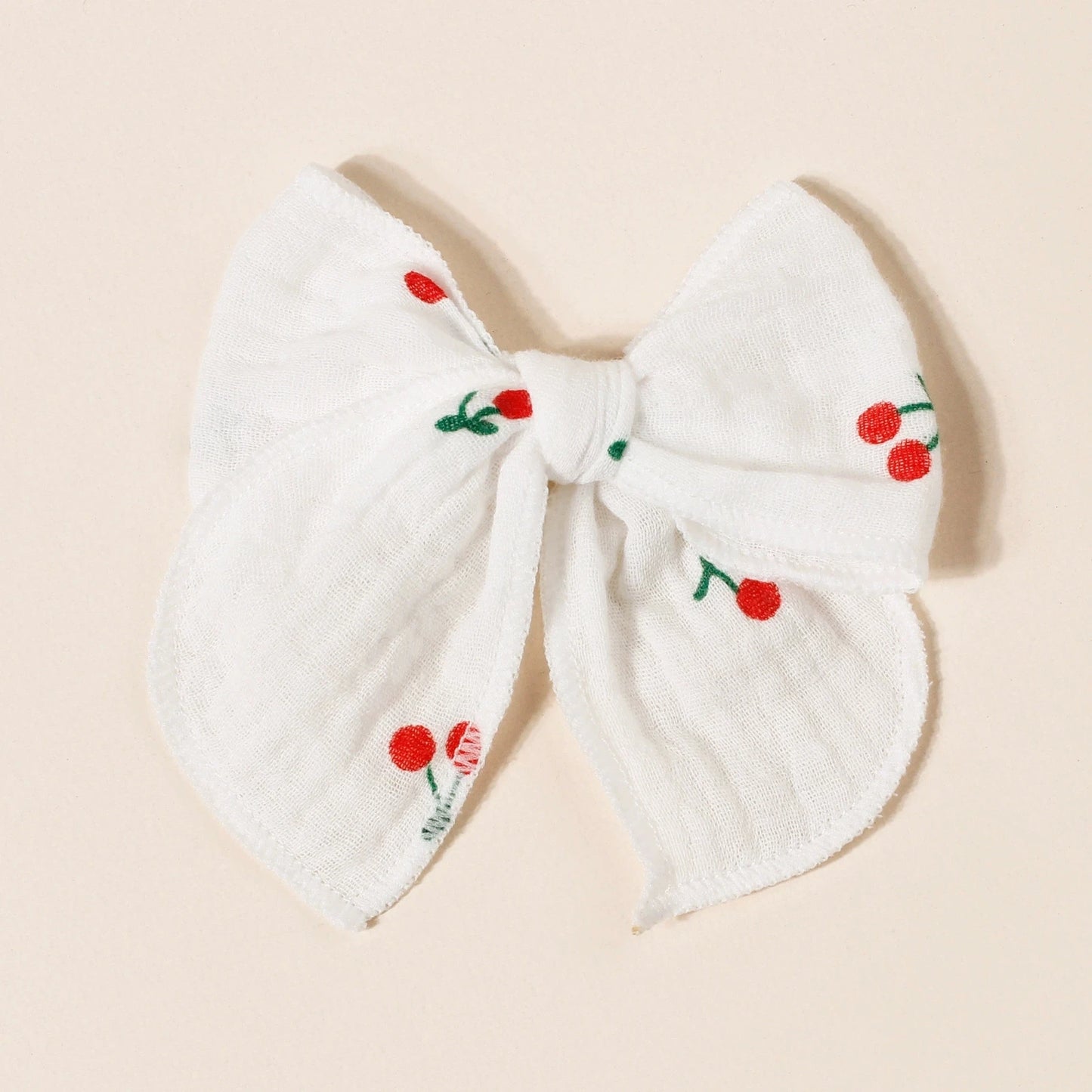 Baby Girl Hair Clips – Handmade Cotton Bow Set