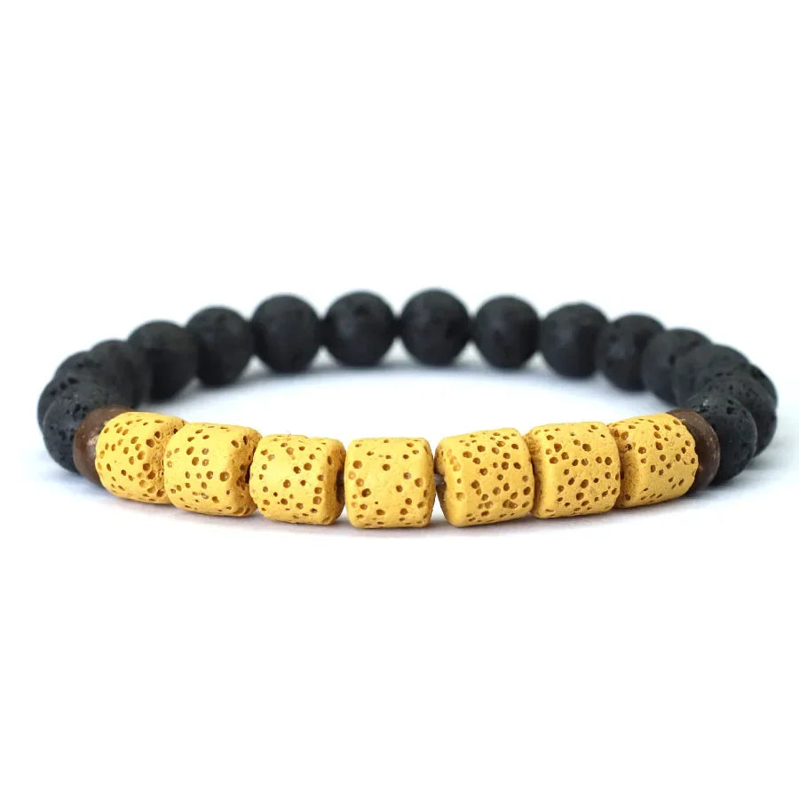 Men’s Natural Stone Bracelet – Handmade Beads for Meditation & Style