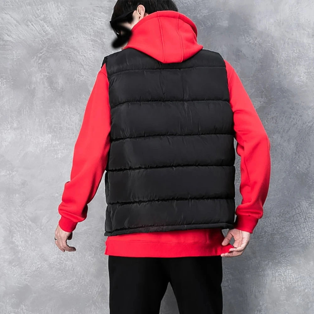 Men’s Slim Fit Puffer Vest – Lightweight Sleeveless Jacket with Stand Collar | Warm Casual Waistcoat for Spring & Autumn