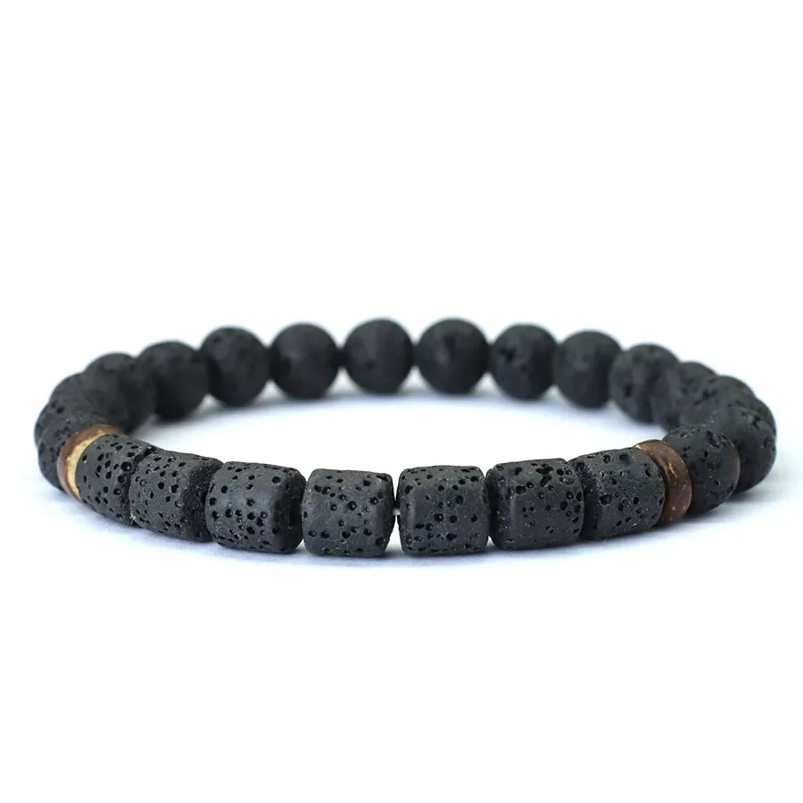Men’s Natural Stone Bracelet – Handmade Beads for Meditation & Style
