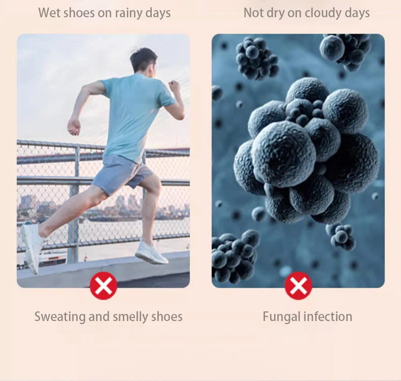 Electric Shoe Dryer – Fast & Safe Dehumidifier, Odor Remover & Warmer for All Shoes