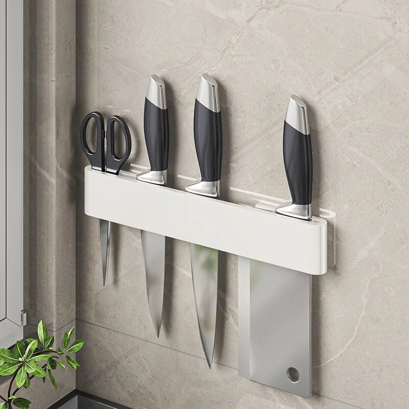 Wall-Mounted Knife Storage Rack – Space-Saving Kitchen Organizer
