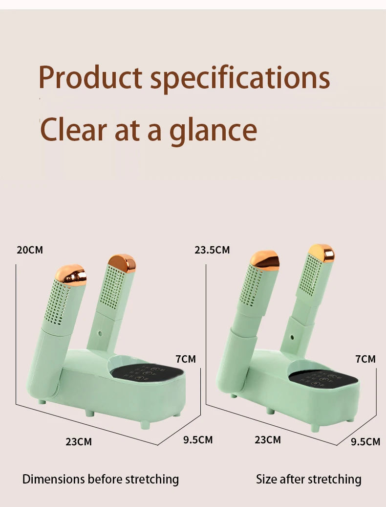 Electric Shoe Dryer – Fast & Safe Dehumidifier, Odor Remover & Warmer for All Shoes