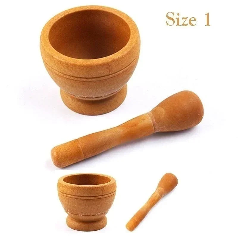 Mortar & Pestle Set – Natural Resin | Kitchen Spice Grinder