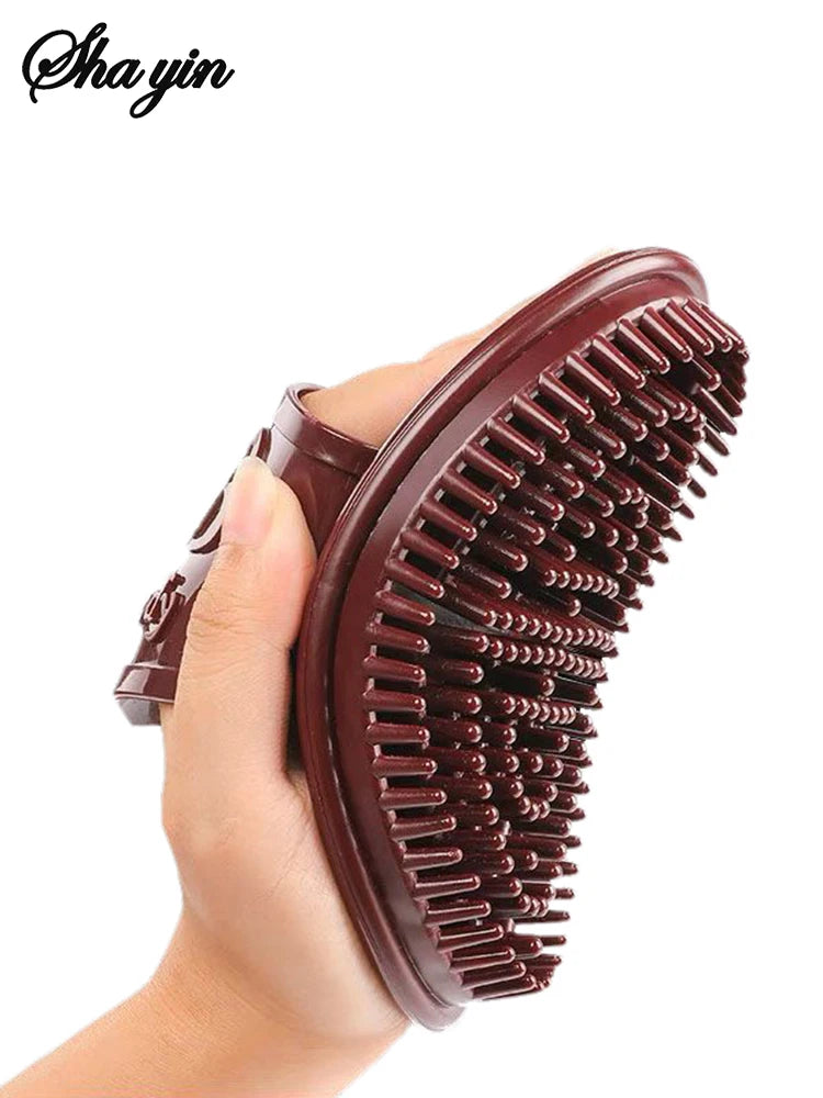 Silicone Meridian Massage Brush – Body Slimming & Relaxation Tool | Deep Tissue Scraping & Skin Care for Legs, Arms & Back