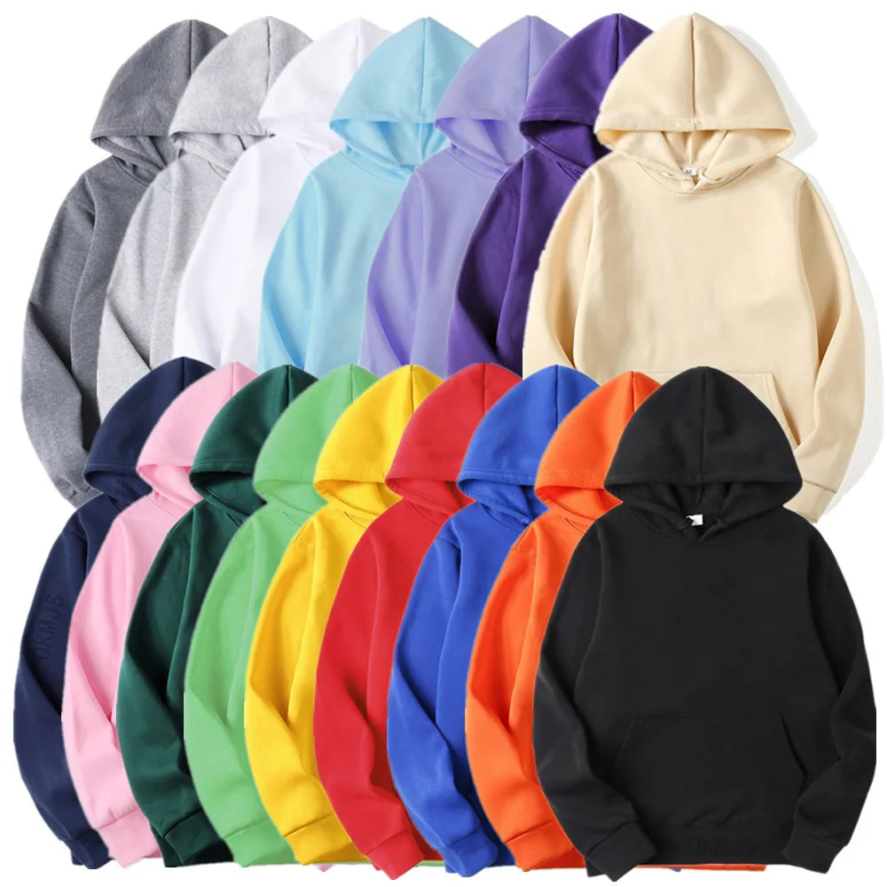 Unisex Solid Color Hoodie – Cozy Casual Sweatshirt for Men & Women | Soft Cotton Pullover for Everyday Style