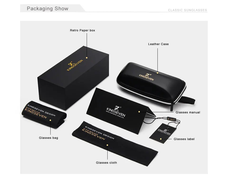 KINGSEVEN Polarized Sunglasses – Men’s Retro Stylenbrille Herren