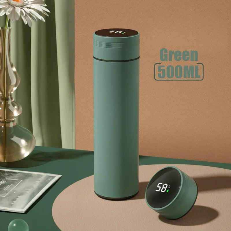 500ml Smart Thermos Bottle with LED Temperature Display – Stainless Steel Vacuum Insulated Travel Mug
