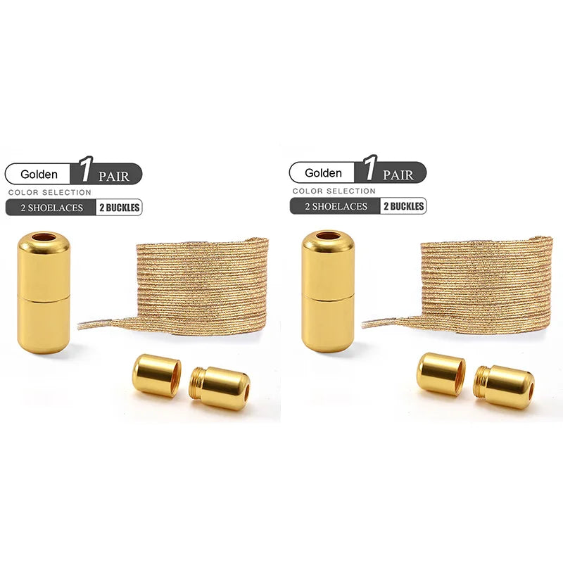 Colorful No-Tie Elastic Shoelaces – Easy Slip-On Buckle Laces for Sneakers