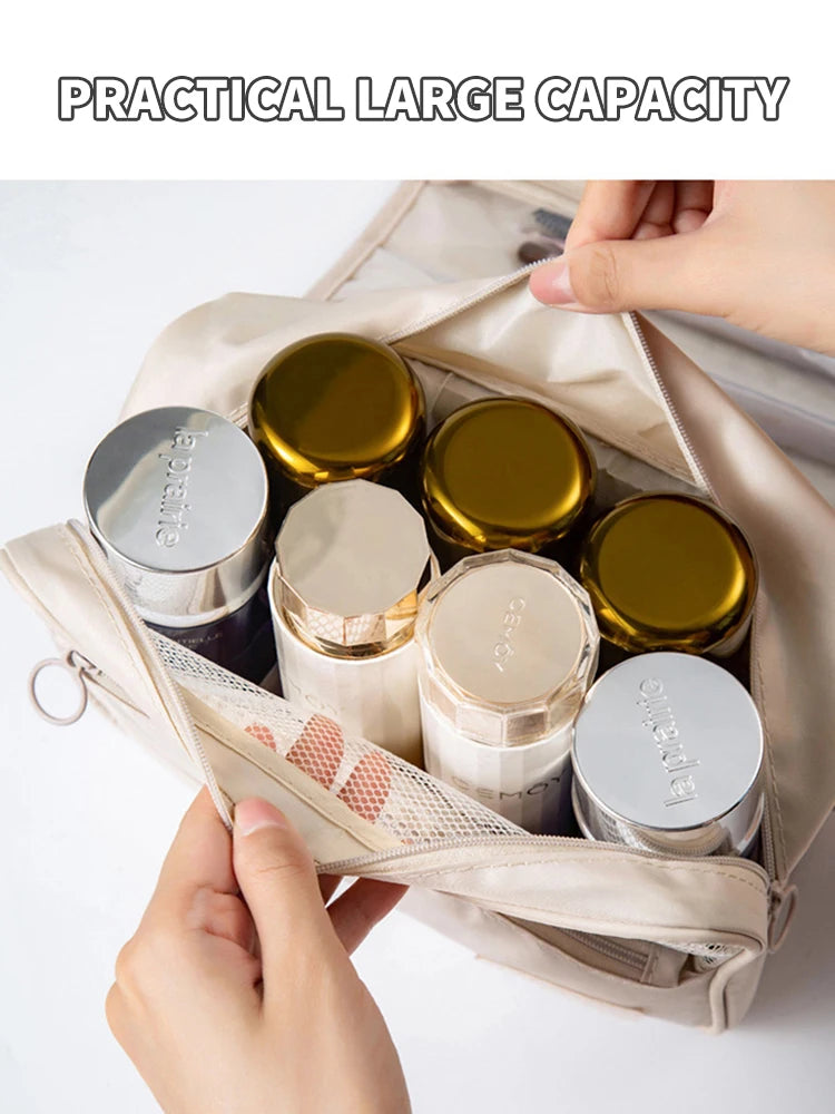 Travel Cosmetics Organizer Bag – Large Capacity, Waterproof, Hanging Makeup & Toiletry Bag