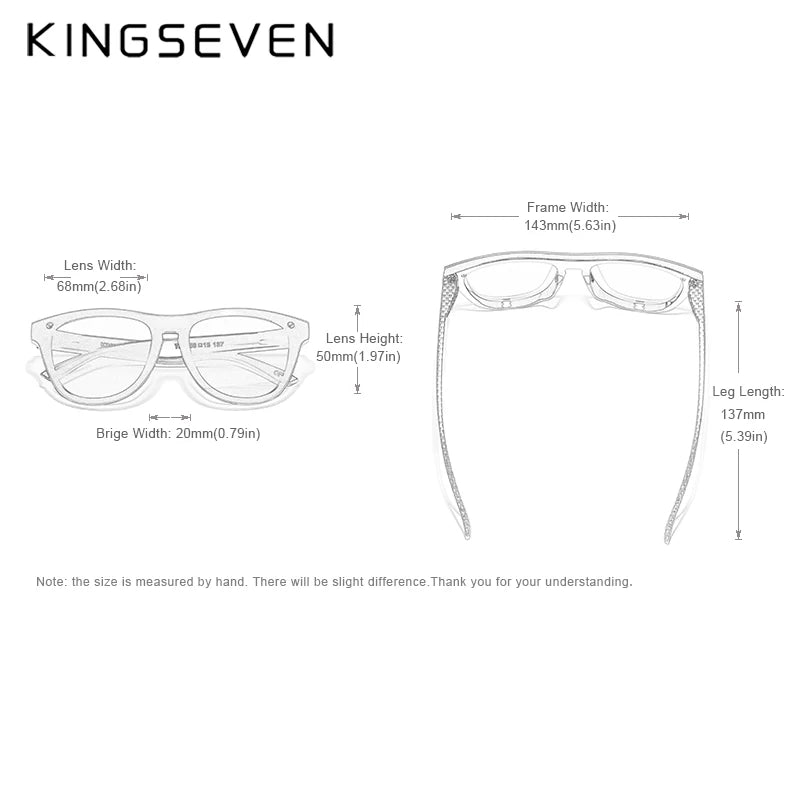KINGSEVEN Polarized Sunglasses – Men’s Retro Stylenbrille Herren